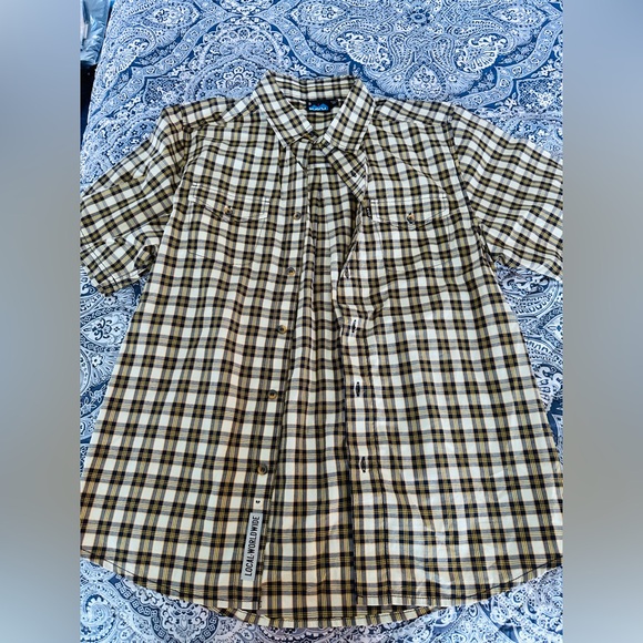Men's Kavu Plaid Button Down in size S - Picture 1 of 4